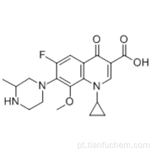 Ácido 1-ciclopropil-6-fluoro-1,4-di-hidro-8-metoxi-7- (3- metil-1-piperazinil) -4-oxo-3-quinolinacarboxílico CAS 112811-59-3